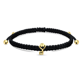 Gold Plated Silver Key with Matt Rope Bracelet BR-302-GP